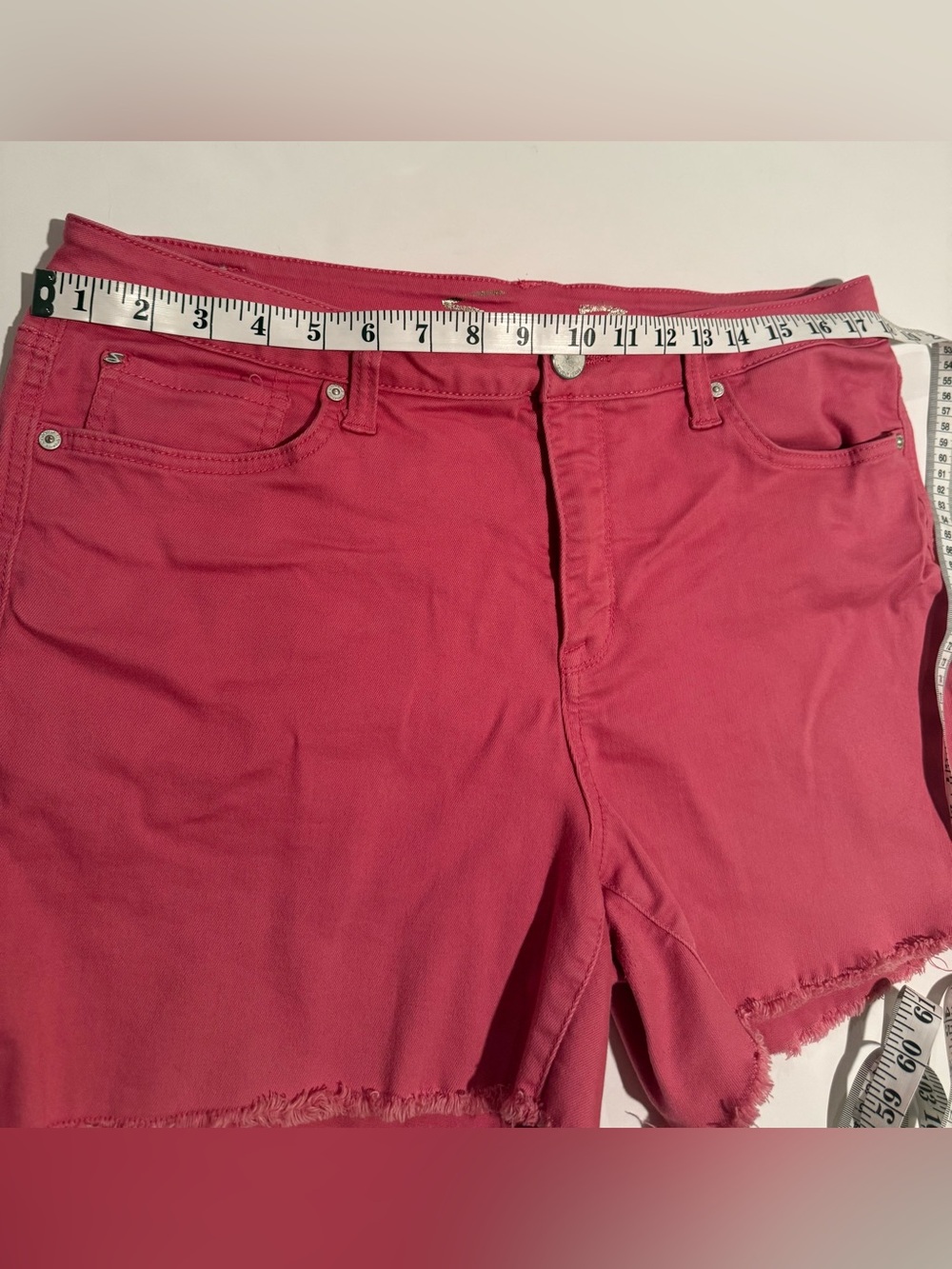 Seven7 Raspberry Stretch Denim Cutoff Shorts - Picture 4 of 8
